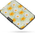 Credit Card Holder RFID Aluminum card case Flowers 3 mini Wallet Women Men | ABS Business ID Case,Hard Case Large Capacity 6 Slots, Waterproof Durable ，Secure Closure Slim Small Credit Card Protector