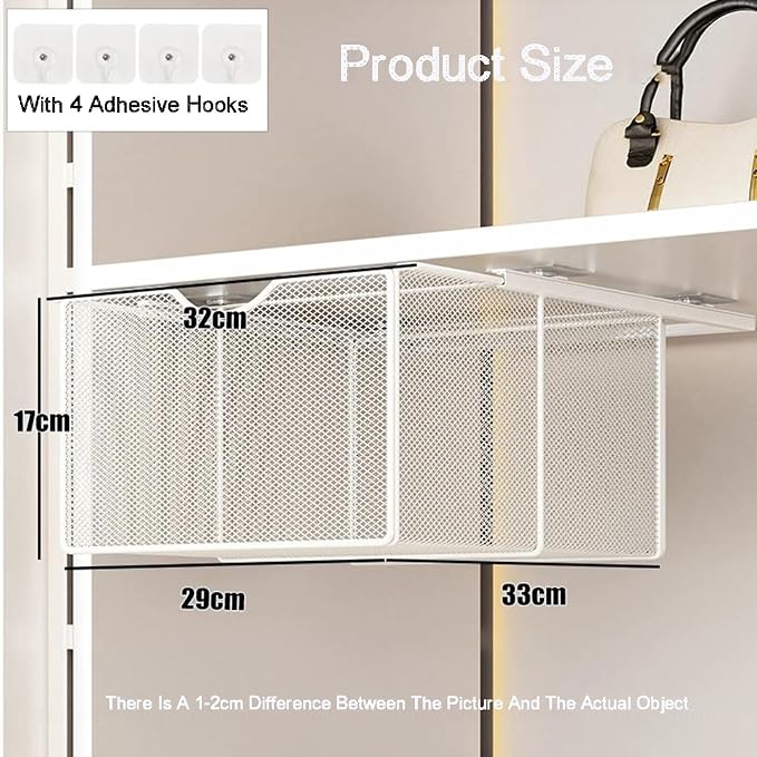 Pull Out Drawer Organizer Containers Storage Bin,Compact Hanging Pullout Drawer Basket,Stackable Shelf Baskets Organizer(Style 2)