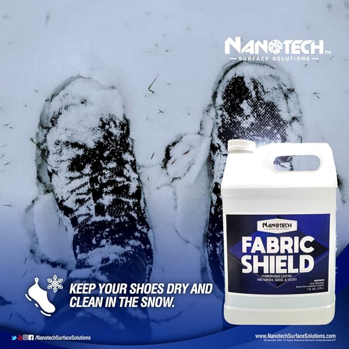 Nanotech Surface Solutions Fabric-Shield, Fabric Guard, Liquid Repellent for Fabrics, Upholstery, Suede, Textile Shield, Wine, Coffee Stain Protector (1 Gallon)