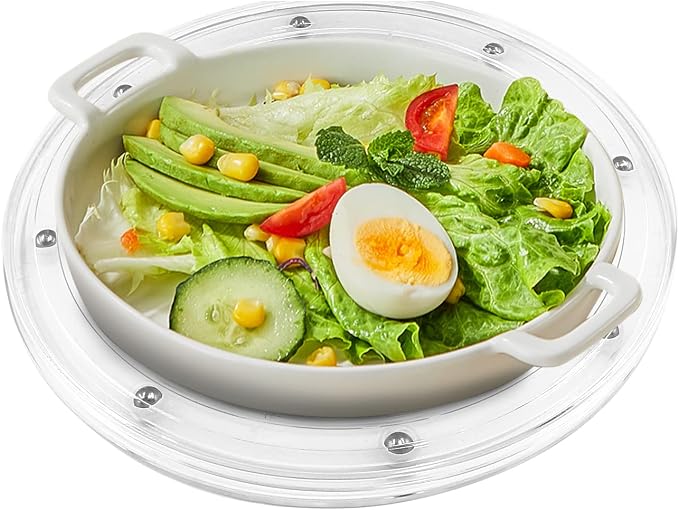 Jersvims 4 Inch Acrylic Turntable Platter, Transparent, 2Pcs | Round Rotating Plate, For Kitchen Pantry Cabinet Desk, Spice Cake Cookie Decorating, Turntable Organizer