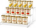 3 Tier Clear Acrylic Display Shelf Organizer, Pantry Can Rack for Food and Drinks, Tiered Stand for Perfume, Cupcakes, Cookies, Party Food, Figurines and Collectibles