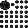 32 Pieces Cube Connectors Plastic Storage Wire Cube Organizer ABS Connectors for Modular Closet Storage Organizer and Wire Shelf (Black)