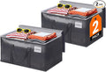 ElegantArray 2 Pack Moving Bags Heavy Duty, Moving Boxes, Storage Bags with Zipper & Handles & Tag for College & Dorm Moving Supplies Grey Laundry Hamper Bag, Foldable Space-saving Totes (125L, Grey)
