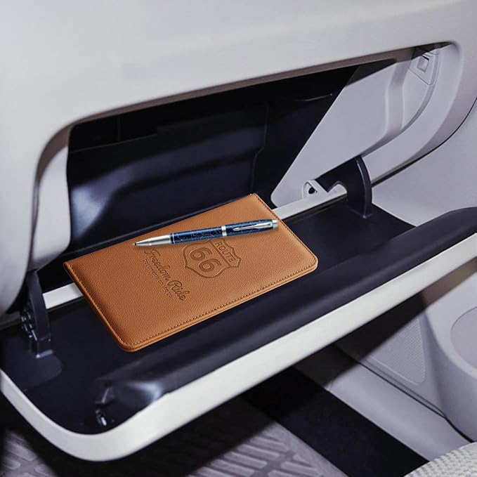 CoBak Car Registration and Insurance Holder | Vehicle Glove Box Organizer, Auto Truck Compartment Document Case with Magnetic Closure for Insurance & Driver License