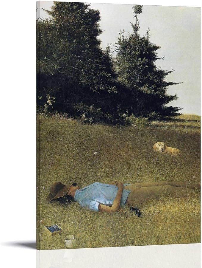 FFYunXia Andrew Wyeth Prints Wall Art Paintings Poster Distant Thunder Art Print Wall Photo Paint Hanging Picture Family Bedroom Decor Gift Frame 24x36inch(60x90cm)