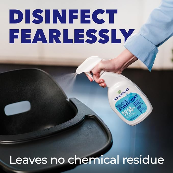 Wondercide - Multi-Surface Disinfectant Spray - 32 fl oz, 2-pack | Kills 99.99% Viruses & Bacteria, Fragrance Free Cleaner with Hypochlorous Acid for Home, Kitchen, Pet Areas