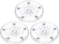 uxcell 3Pack Acrylic Lazy Susan Turntable, 3" Spinner Lazy Susan Turntable Organizer, Acrylic Ball Bearing Rotating Tray for Pantry Spice Rack Decorating, Clear