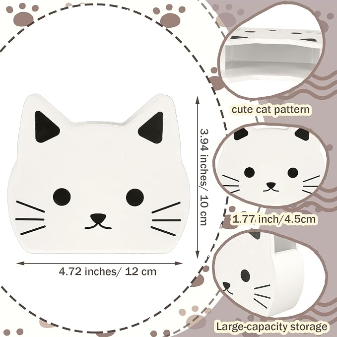 Tenceur Cat Pen Holder Cute Cat Large Capacity Pencil Holder Funny Office Decor Pencil Cup Pot Desk Organizer for Office Makeup Brush Holders Back to School Funny Gift for Coworkers Women
