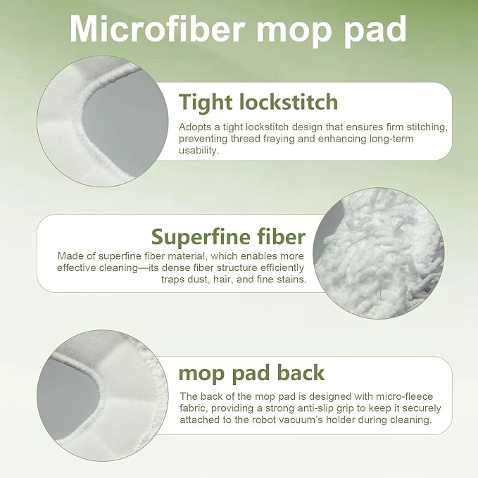 Mop Pad Accessories for Narwal Freo Z10 Ultra, Freo X Ultra, Freo, Freo Z Ultra Vacuum Cleaner, Freo Z10 Ultra Mop Pads Replacement 10 Pcs