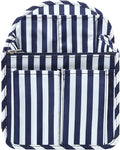 Surblue Backpack Organizer Insert Liner Hanging Travel Rucksack Purse and Handbag Insert Pocket, High-capacity Divider Foldable Nylon Shoulder Bag Organizer for Men and Women, (NavyStripes, M)