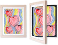 Dynamic Frames Li’l Davinci Front-Open 2-Pack Kids Art Frames, Wooden Frames for 9x12 Artwork, Prints & Certificates, Store up to 50 per Frame, 11.75 x 14.75 Outer Dimensions, Natural