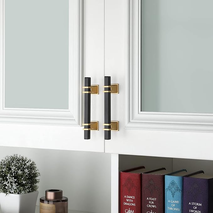 40 Pack 3 Inch Black and Gold Cabinet Pulls Black and Gold Cabinet Handles Kitchen Cabinet Handles Dresser Drawer Pulls Kitchen Cabinet Hardware