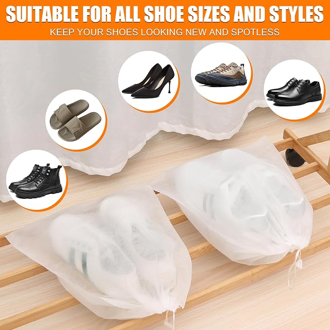 Shoe Washing Machine Bag, 2 Pack Shoe Laundry Bags for Washer and Dryer, Reusable Sneaker Wash Bag with Self-Locking Zipper, 360° Deep Cleaning, Protects Shoes and Washer(Orange)