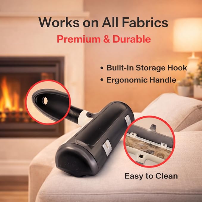 Pet Hair Remover Roller, Reusable Lint Roller for Pet Hair, Cat & Dog Hair Remover for Furniture, Couch, Carpet, Car, Bedding and Clothes, Portable Eco-Friendly Fur Remover
