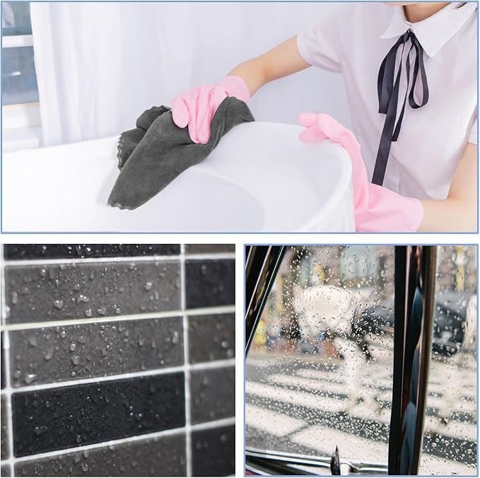 Shiny Wipes Shower Cleaning Cloths, 2pcs Shiny Drying Towel, Super Absorbent Microfiber Bath Towels, Fast Drying Shower Towels, Microfiber Towels for Cars (2pack, 15.74 * 15.74 INCH)
