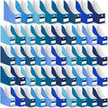 Jutom 48 Sets Cardboard Magazine Holders with Labels for Office,Blue