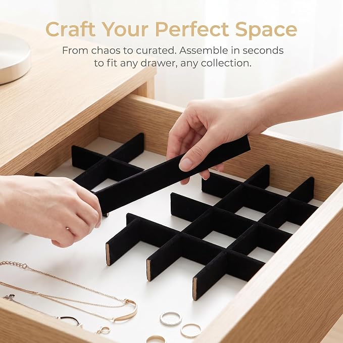 VOSAREA 1 Set Jewelry Tray Organizer Divider Jewelry Display Storage Tray Dividers for Organizing Boxes And Showcases
