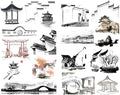 Seasonstorm China Ink Painting Building Aesthetic Diary Travel Journal Paper Stickers Scrapbooking Stationery