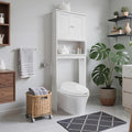 Over Toilet Storage Cabinet with Barn Door & Adjustable Shelves | 24 Inch Wide Bathroom Organizer, Space-Saving, Sturdy Wood, Anti-Tipping, Easy Assembly, for Restroom, Laundry, Small Spaces