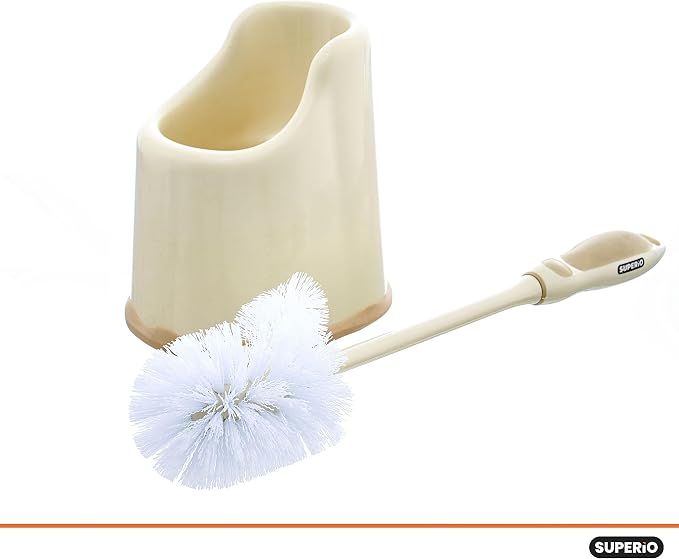 Superio Toilet Brush and Holder Toilet Scrubber Bowl Cleaner Brushes Wand, Toilets Brush with Holder Caddy, Bathroom Cleaning Brush, Bowl Brush Set