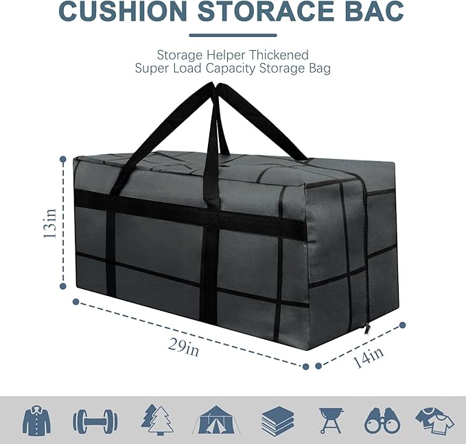 8Pack Extra Large Heavy Duty Moving Bags with Zippers & Reinforced Handles Heavy-Duty Storage Totes – Moving Boxes for Clothes, College Supplies, and Moving – Waterproof & Foldable (Large)