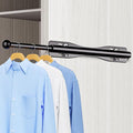 13" Valet Rod For Closet Pull Out Adjustable For Closet,1 Pack Black | 13" pull-out valet rod provides convenient hanging space for clothes in closets, bedrooms and laundry rooms.