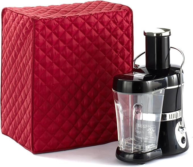 Covermates Keepsakes Jucier Cover – Quilted Appliance Protector for Citrus Reamers – Dust & Stain Resistant, Washable Slip‑On Design for Countertop Storage, Red
