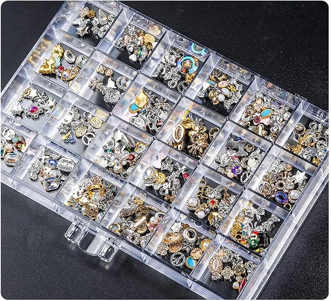 Compartment Storage Box 72 Grids Acrylic Organizer Box with 3 Drawers Storage Containers Transparent Organizer for Crafts Art Supply Painting Nail Tip Bead Earring Ring (Clear)