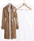 Handy Laundry Clear Vinyl Gown Bag - Protect Your Clothing While Traveling and Dust Free While Hanging in Your Closet. Ideal for Coats, Suits, Dresses or Gowns - Set of 2 (24 X 65 Inches)