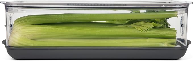 Progressive ProKeeper Stackable Produce ProKeeper Storage Container with Stay-Fresh Vent System (PKS-917 (5.7qt Long Produce))