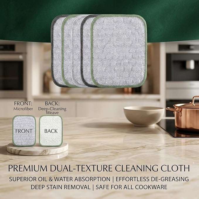 30PCS Double Side Non Scratch Wire Dishcloths,Reusable Multipurpose Wire Dishwashing Rags for Wet and Dry,Reusable Metal Scrubbing Pads Sponge Cloths for Kitchen, Sinks, Pots, Pans (Style B,30pcs)