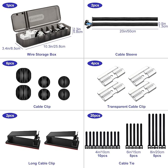 OneLeaf Under Desk Cable Management Tray - No Drill Wire Management Rack for Office, Computer Desk Accessories with Cable Organization