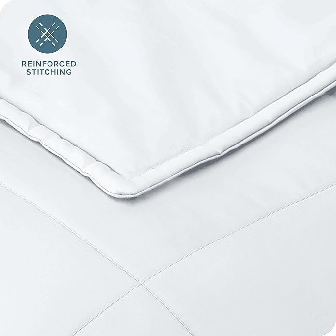 Bare Home Weighted Blanket Queen Size 20lb (60" x 80") for Adults - All-Natural 100% Cotton - Premium Heavy Blanket Nontoxic Glass Beads (White, 60"x80")