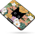 Credit Card Holder for Women Men Cat Hiding in Flowers | Mini Aluminum Card Case, Slim Design, RFID Blocking, Metal Business ID Case