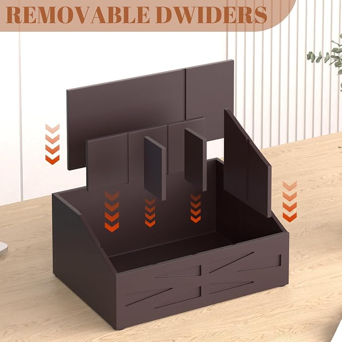 Large Mail Organizer Countertop,Farmhouse Desk and Kitchen Countertop Storage, Letter Sorter, Desk Mail Organizer and Bill Organizer, Desktop File and Paper Holder