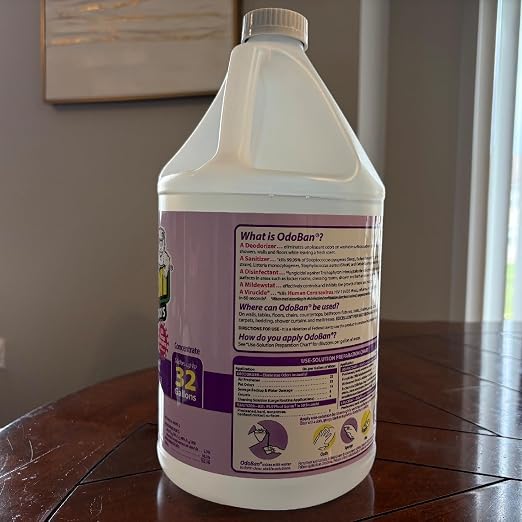OdoBan Disinfectant Concentrate and Odor Eliminator, 2 Gallons, Lavender Scent