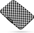 Credit Card Holder, Black and White Checkered, Mini Aluminum Wallet | RFID Blocking, Slim Design, Metal Business ID Case, For Women Men