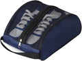 Golf Shoe Bag with Full Top Mesh Ventilation, Zippered Sports Shoe Carrier for Travel, Fits up to Size 13 Men Women (Navy)