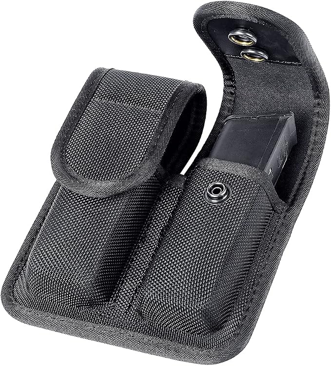 Molded Double Mag Pouch Holster with Double and Single Stack Magazines .380, 9mm & 40 Cal for S&W M&P Ruger Glock Walther H&K