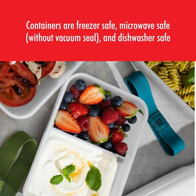 ZWILLING Fresh & Save Small Airtight Food Storage Containers with Lids, Meal Prep Containers, Plastic, BPA-Free, Semi-transparent