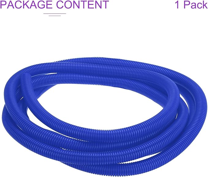 DMiotech 10ft Wire Loom Split Tubing 1 Inch(25.4mm) ID, Cord Protectors from Pet Flexible Conduit Cable Management for Office Home Garden, Blue