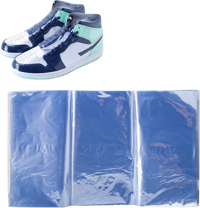 Shoe Shrink Wrap Bags, 100 Pcs 11x 18 Inch Sneaker Heat Shrink Wrap Bags | For Men Women Shoe Organizer for Shoe Protection Avoid Sole Yellowing and Keep Dust Away
