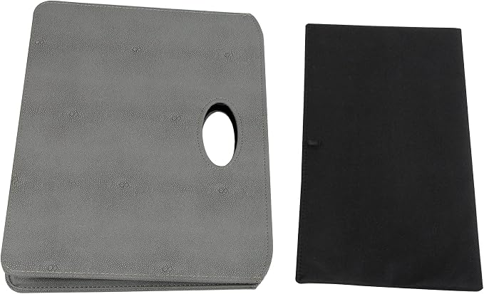 HofferRuffer Magazine Basket Holder, Foldable Magazine Rack, Document File Holder Organizer, File Folder, Newspaper Storage Bin Organizer for Home or Office (Dark Grey Shagreen)