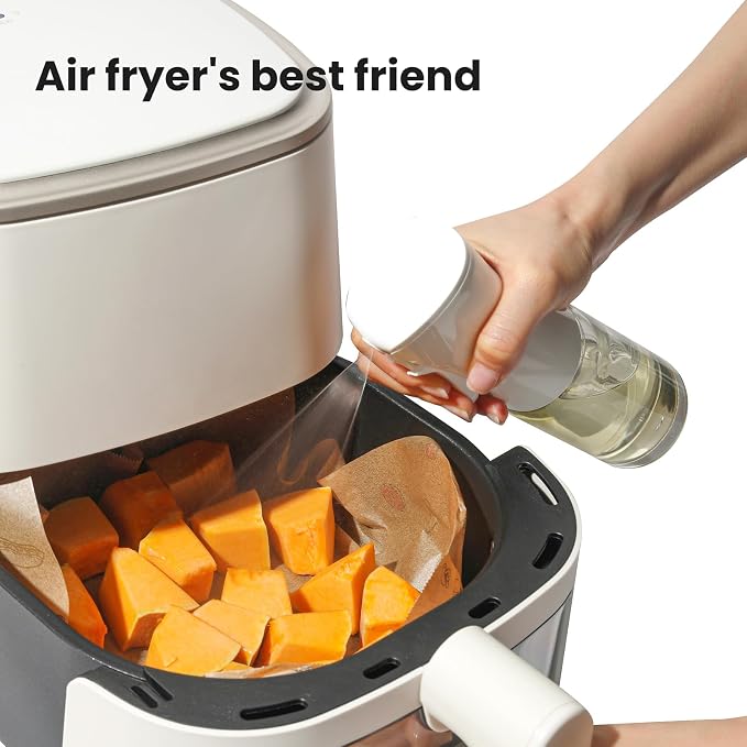Mistifi oil spray 200ml PET bottle/150ml Glass. Fine Mist Spray Bottle for Air Fryer, Olive Oil, Healthy Nonstick Frying, Commercial & Home Kitchen Use (886 * 2Pcs)