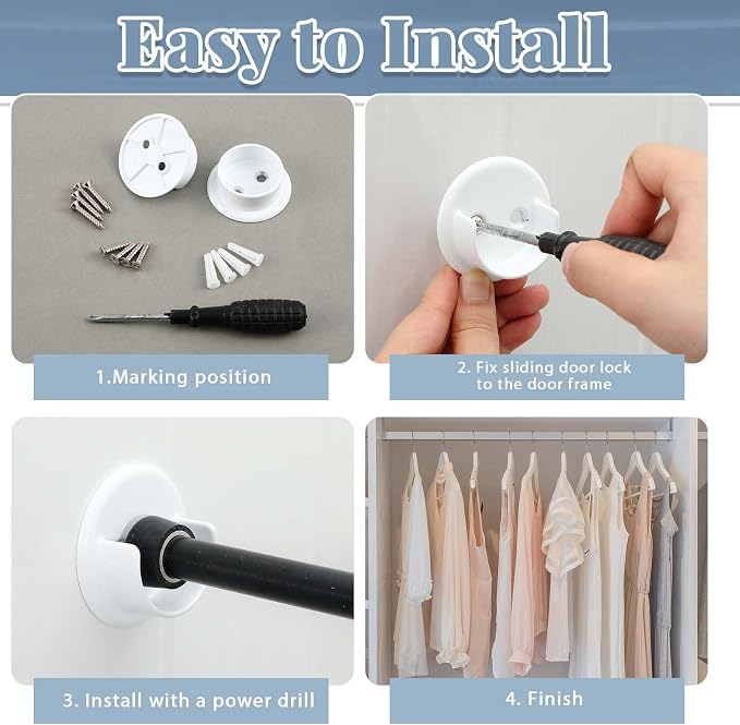 Yaocom 6 Pairs Metal Closet Rod Socket Bracket Set Heavy Duty Shower Curtain Rod Holders Pole Sockets Accept 1-3/8" Diameter Rod Pole with Screw on Attachment for Wardrobes Shelf (Matte White)