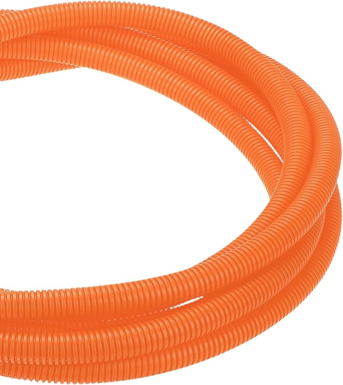 DMiotech 20ft Wire Loom Split Tubing 5/8 Inch(15.9mm) ID, Cord Protectors from Pet Flexible Conduit Cable Management for Office Home Garden, Orange