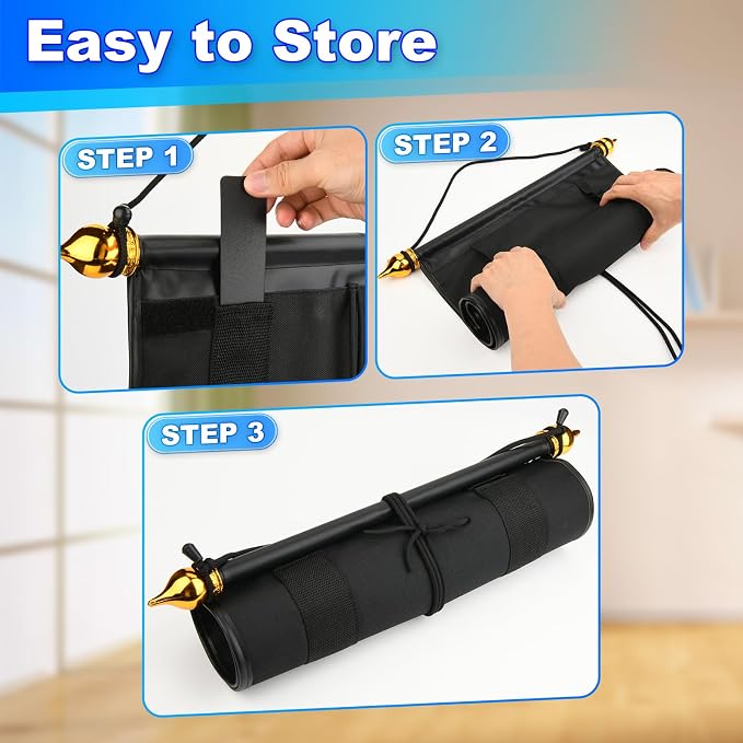 Cosmos Karate Belt Display Rack Holds 10 Belts, Taekwondo Belt Display Holder, Martial Arts Belt Organizer, Folding Design, Jiu Jitsu Belt Hanging Holder for Martial Arts Learners, Belt NOT Included