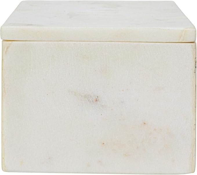 Bloomingville Marble Box Storage Container with Lid, White