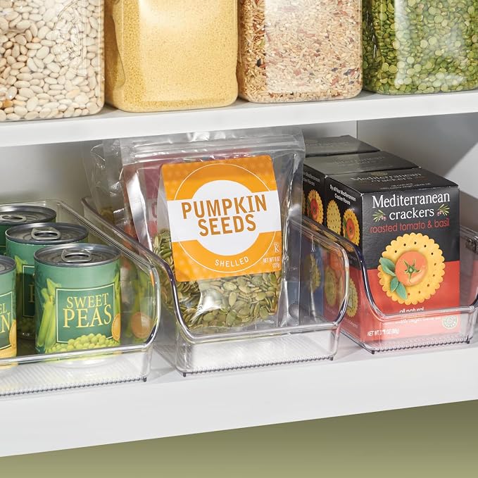 iDesign Pantry Bin for Kitchen or Cabinet Storage, Clear | For Refrigerator, Freezer and Pantry, BPA-Free, 5.25" x 11" x 3.5", Clear