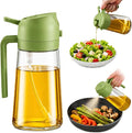 Oil Sprayer for Cooking, 16oz/470ml 2-in-1 Glass Olive Oil Dispenser